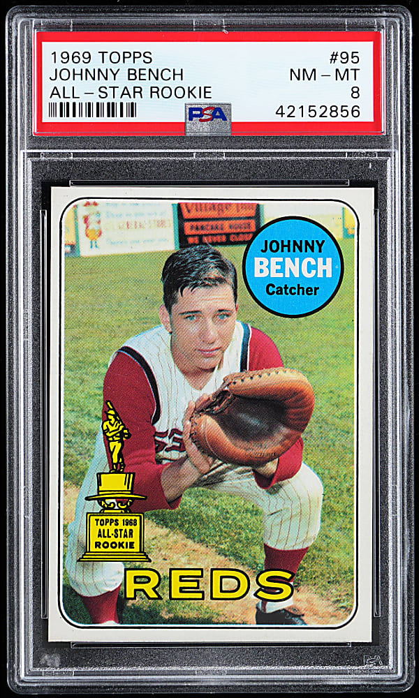 1969 Topps #95 Johnny Bench PSA NM-MT 8