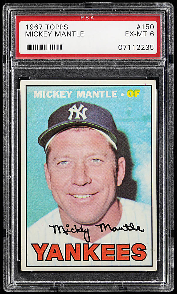1967 Topps #150 Mickey Mantle PSA EX-MT 6
