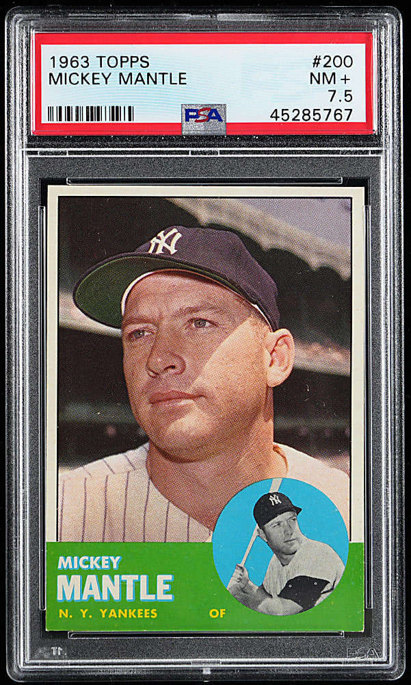 1963 Topps #200 Mickey Mantle PSA NM+ 7.5