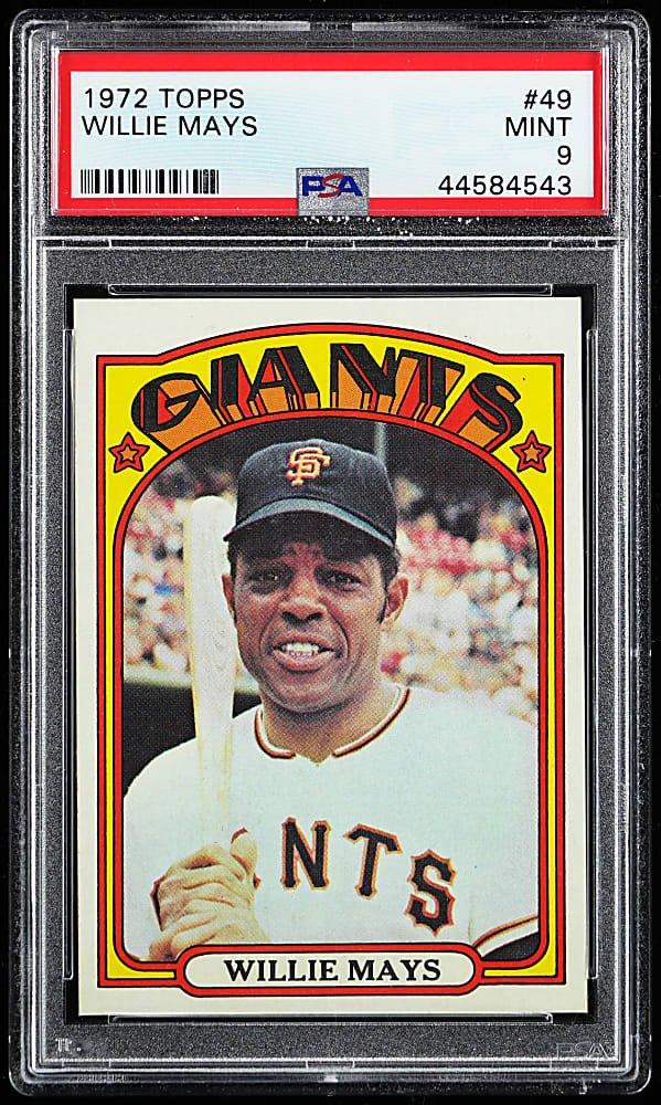 1972 Topps #49 Willie Mays PSA MINT 9