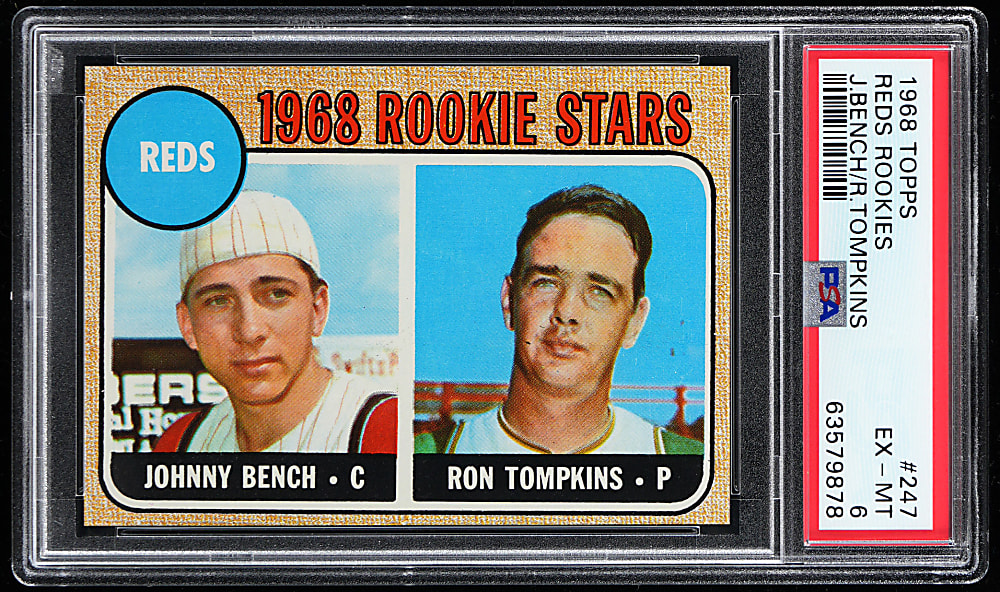 1968 Topps #247 Johnny Bench Rookie PSA EX-MT 6