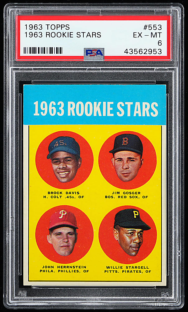 1963 Topps #553 Willie Stargell Rookie PSA EX-MT 6