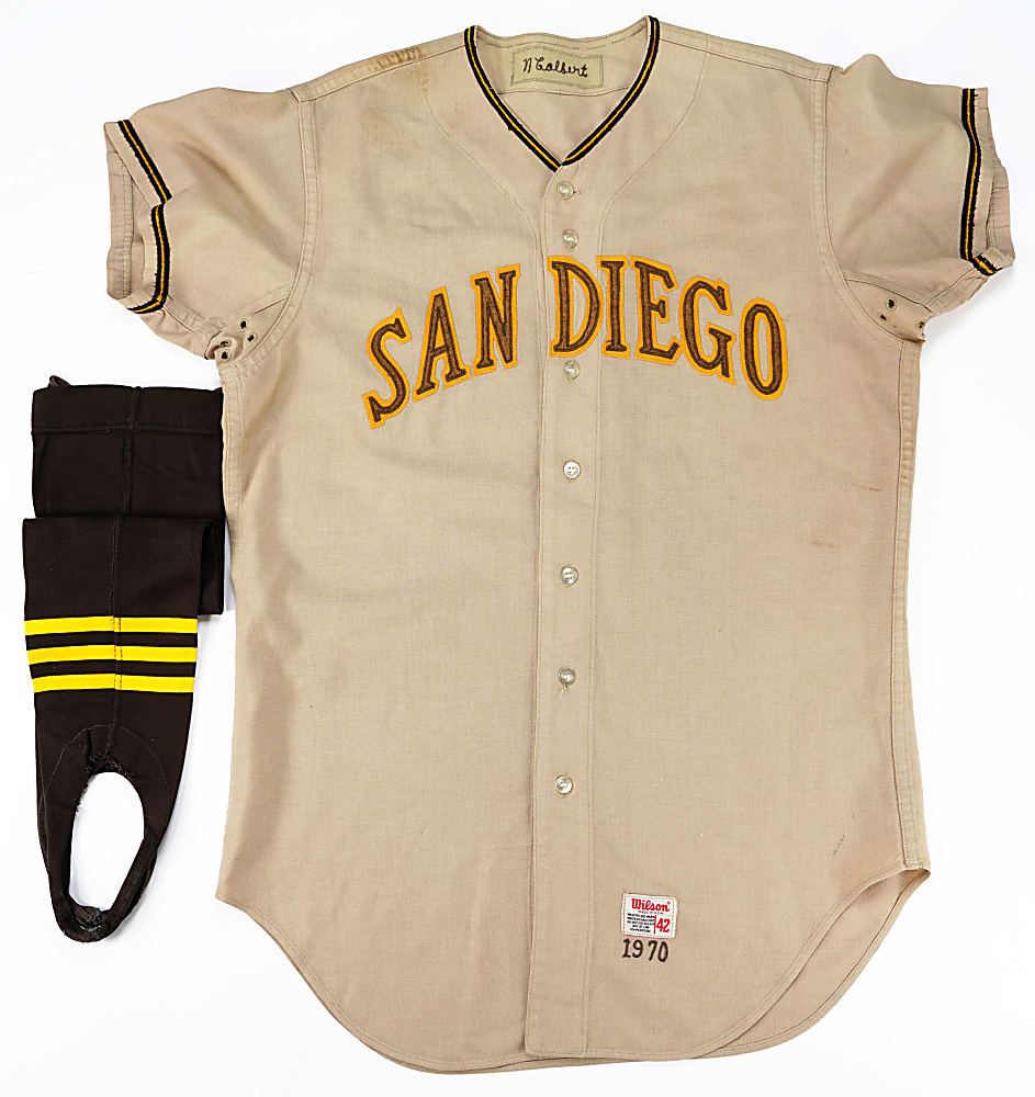 1970 Nate Colbert San Diego Padres Game-Used Road Jersey & Stirrups with Phil Wood LOA