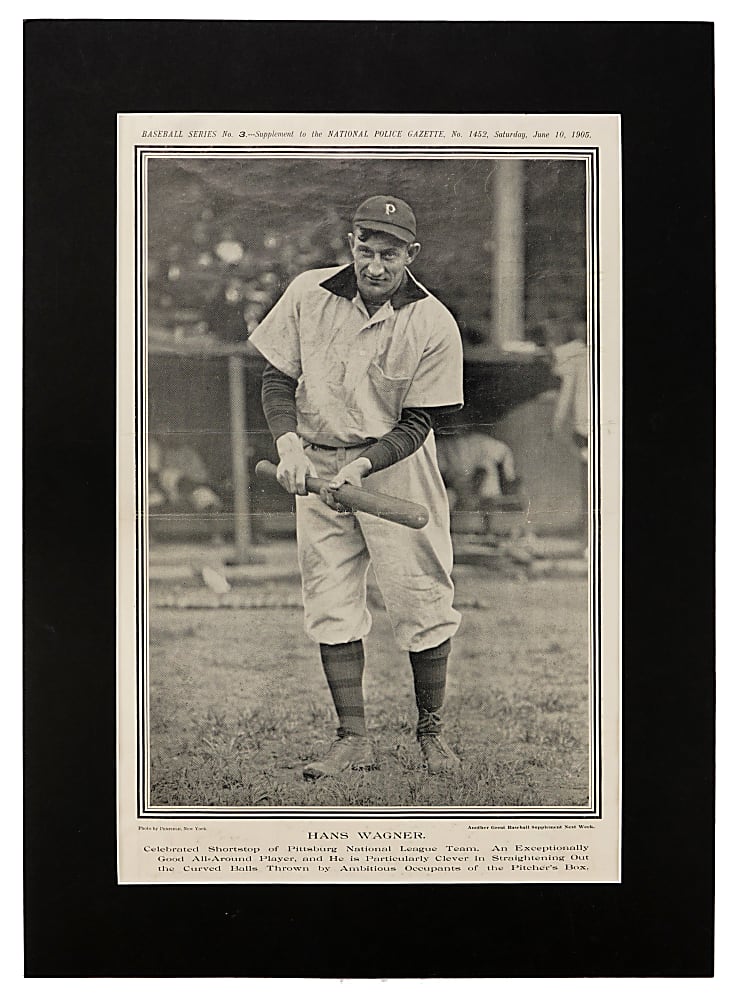 1905 "National Police Gazette" Honus Wagner Baseball Supplement