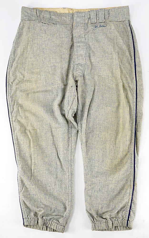 1968 Yogi Berra New York Mets Signed Game-Used Home Pants with JSA LOA & Phil Wood LOA