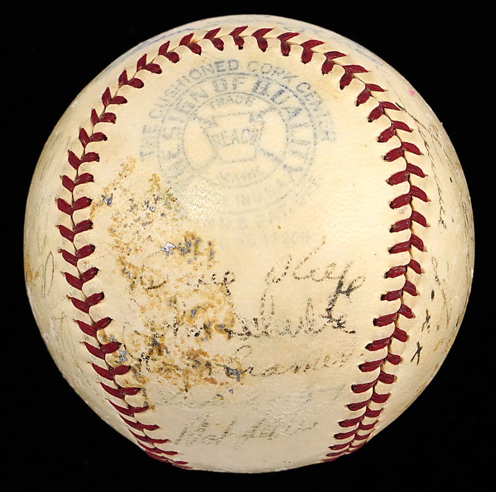 1939 American League All-Stars Team Signed OAL/Harridge Baseball with (21) Signatures Including Jimmie Foxx, Joe DiMaggio, Hank Greenberg - Full JSA LOA