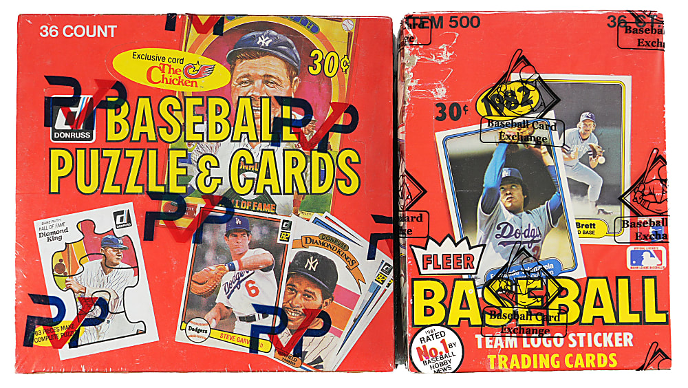 1982 Donruss (RVP) & 1982 Fleer (BBCE) Unopened Wax Box Pair