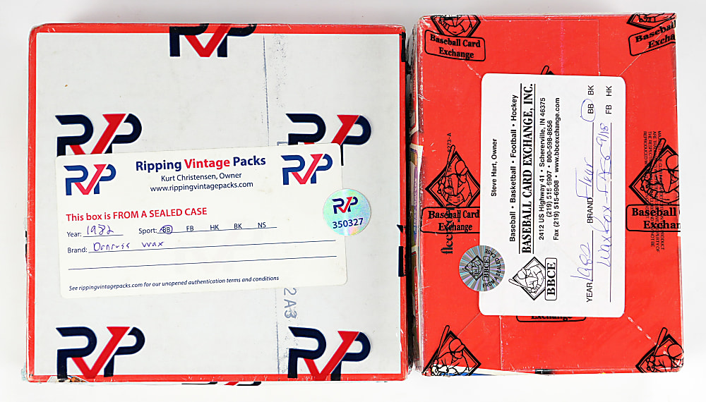 1982 Donruss (RVP) & 1982 Fleer (BBCE) Unopened Wax Box Pair