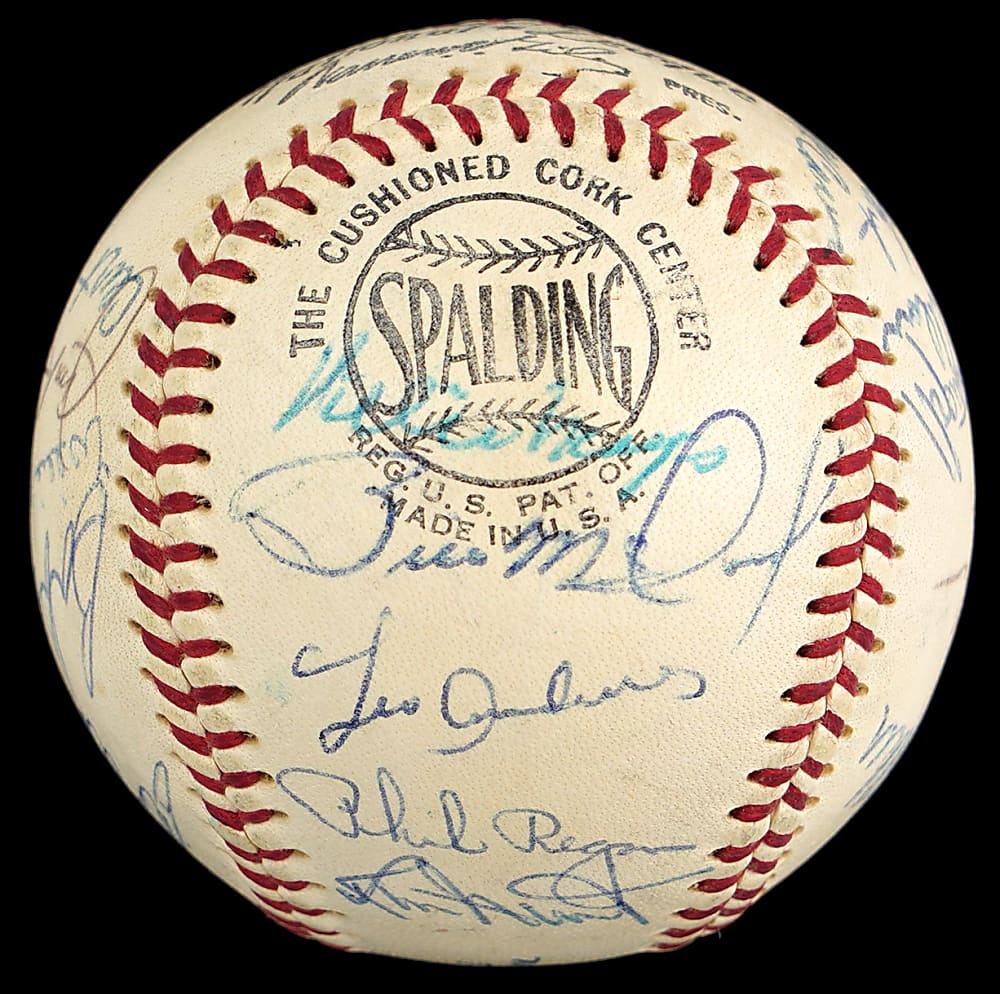 1966 National League All-Stars Team-Signed ONL/Giles Baseball with 25 Signatures Including Roberto Clemente, Hank Aaron & Sandy Koufax - Full JSA LOA