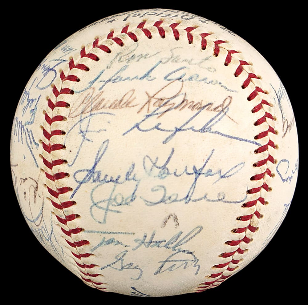 1966 National League All-Stars Team-Signed ONL/Giles Baseball with 25 Signatures Including Roberto Clemente, Hank Aaron & Sandy Koufax - Full JSA LOA
