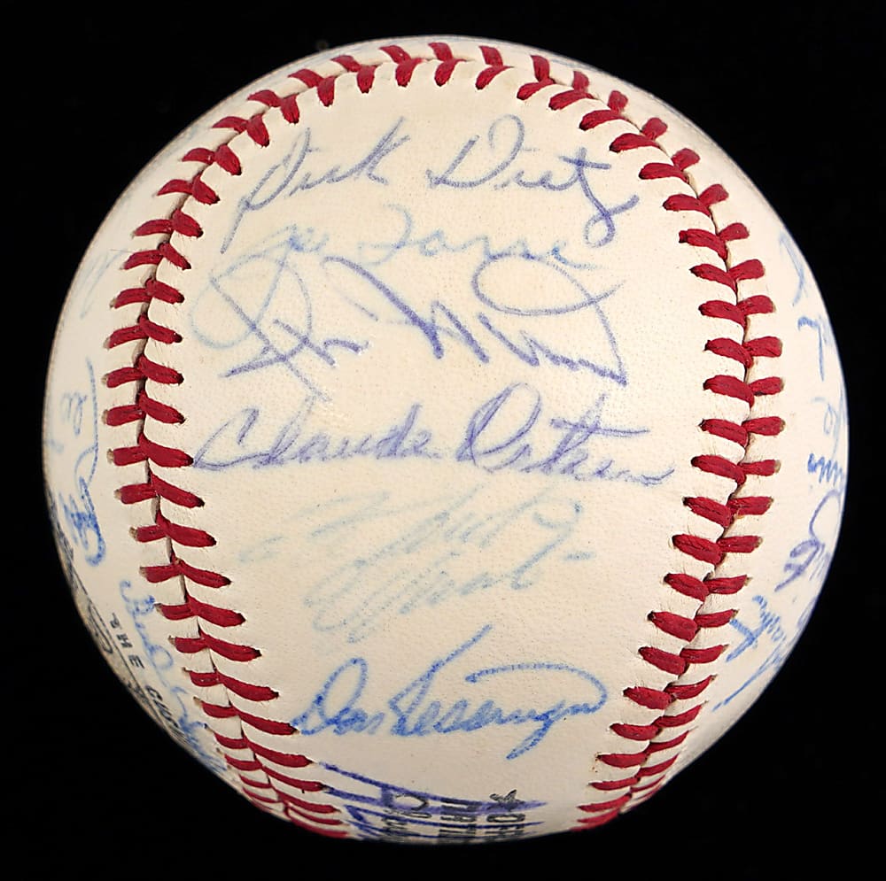 1970 National League All-Stars Team-Signed ONL/Feeney Baseball with (28) Signatures Including Roberto Clemente, Willie Mays, Hank Aaron & Gil Hodges - Full JSA LOA
