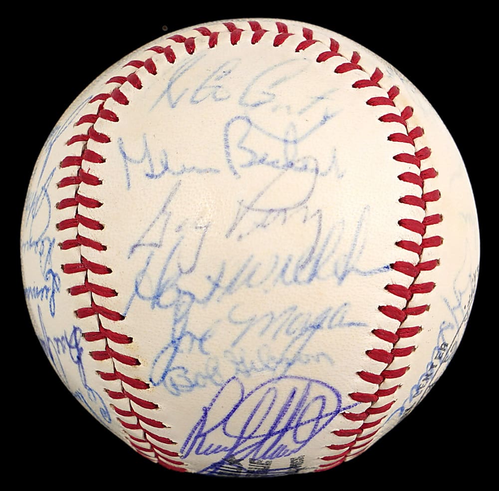 1970 National League All-Stars Team-Signed ONL/Feeney Baseball with (28) Signatures Including Roberto Clemente, Willie Mays, Hank Aaron & Gil Hodges - Full JSA LOA