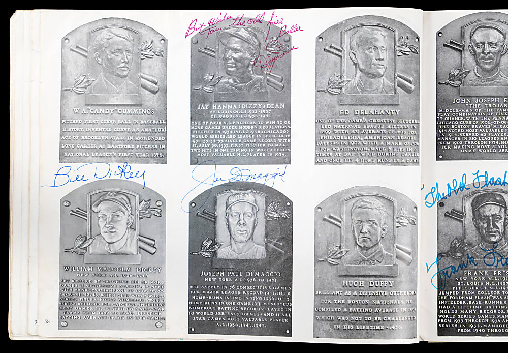 1961 Baseball Hall of Fame & Museum Multi-Signed Program with 42 Total Signatures Including 2 Ty Cobb, Jimmie Foxx, Joe DiMaggio, Hank Greenberg - LOADED! Full JSA LOA