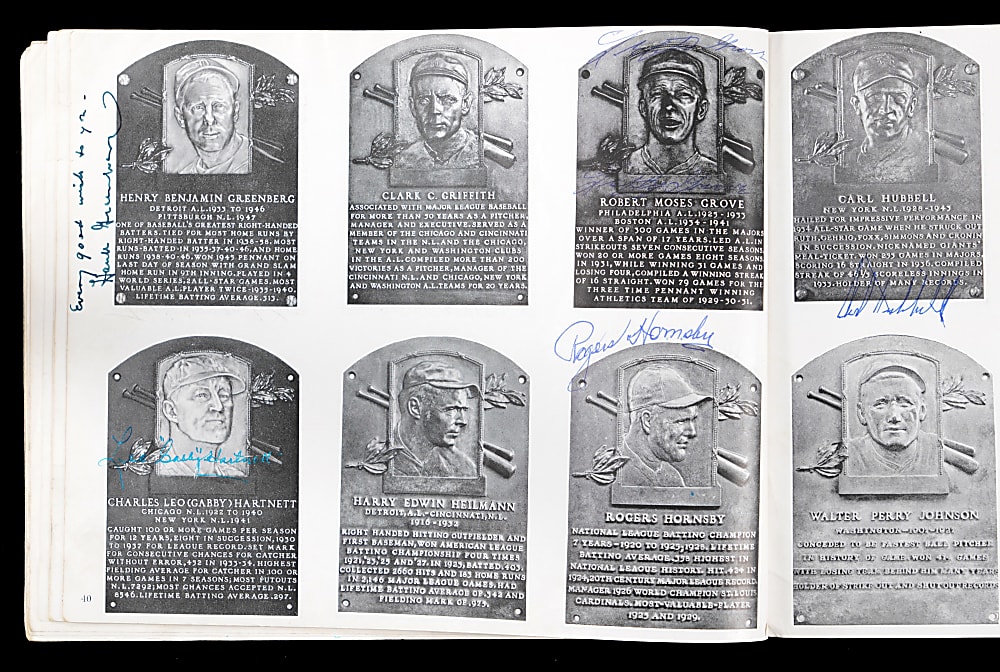 1961 Baseball Hall of Fame & Museum Multi-Signed Program with 42 Total Signatures Including 2 Ty Cobb, Jimmie Foxx, Joe DiMaggio, Hank Greenberg - LOADED! Full JSA LOA