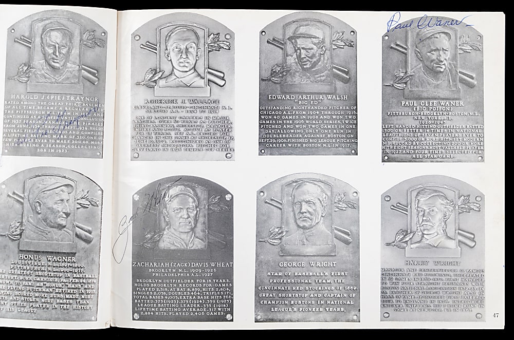 1961 Baseball Hall of Fame & Museum Multi-Signed Program with 42 Total Signatures Including 2 Ty Cobb, Jimmie Foxx, Joe DiMaggio, Hank Greenberg - LOADED! Full JSA LOA