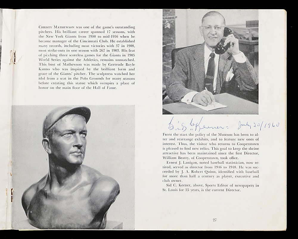 1961 Baseball Hall of Fame & Museum Multi-Signed Program with 42 Total Signatures Including 2 Ty Cobb, Jimmie Foxx, Joe DiMaggio, Hank Greenberg - LOADED! Full JSA LOA
