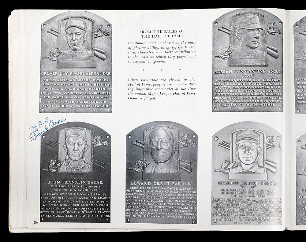 1961 Baseball Hall of Fame & Museum Multi-Signed Program with 42 Total Signatures Including 2 Ty Cobb, Jimmie Foxx, Joe DiMaggio, Hank Greenberg - LOADED! Full JSA LOA