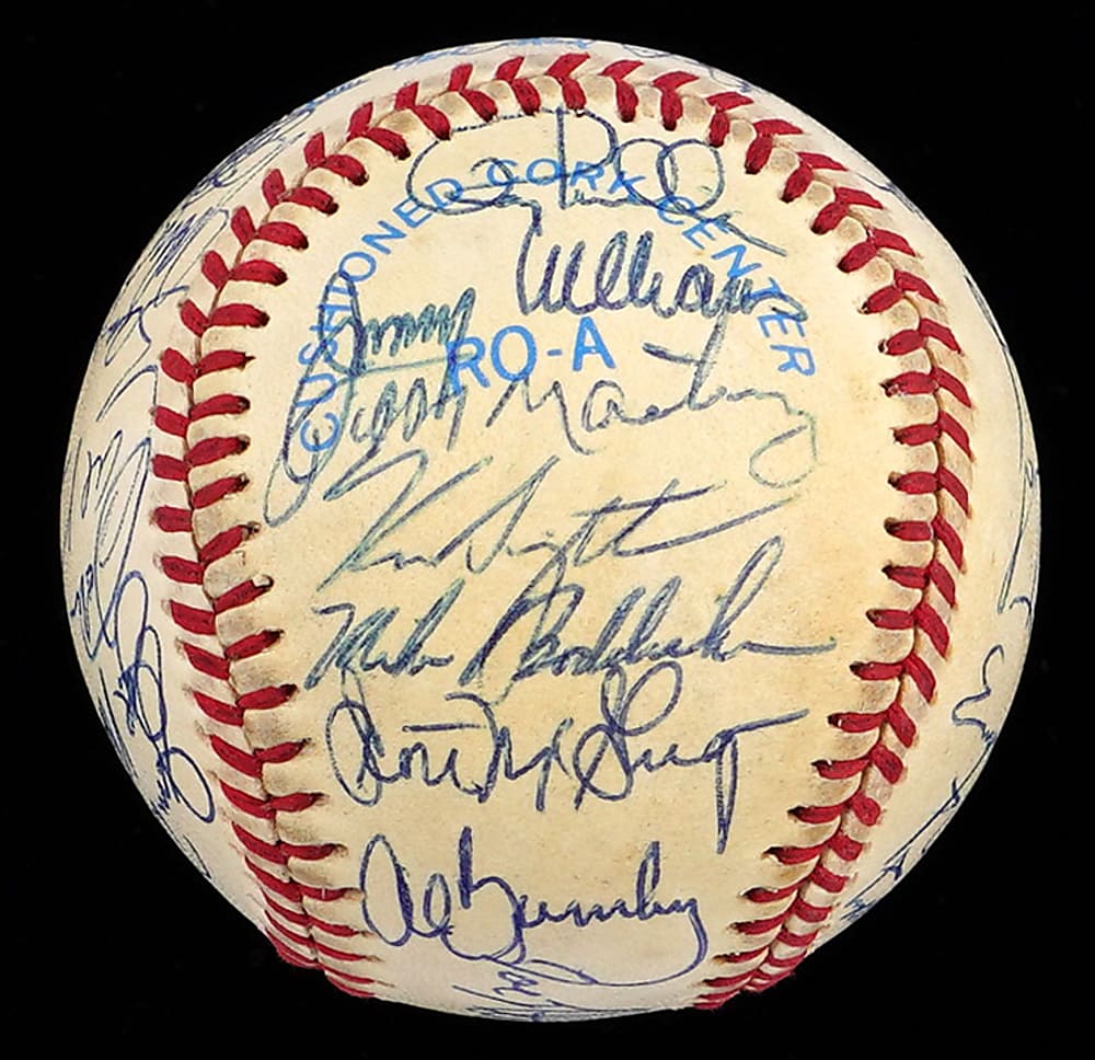 1983 World Champions Baltimore Orioles Team Signed OAL/MacPhail Baseball with (32) Signatures Including Ripken Jr. , Murray, Palmer, Ripken Sr. - Full JSA LOA