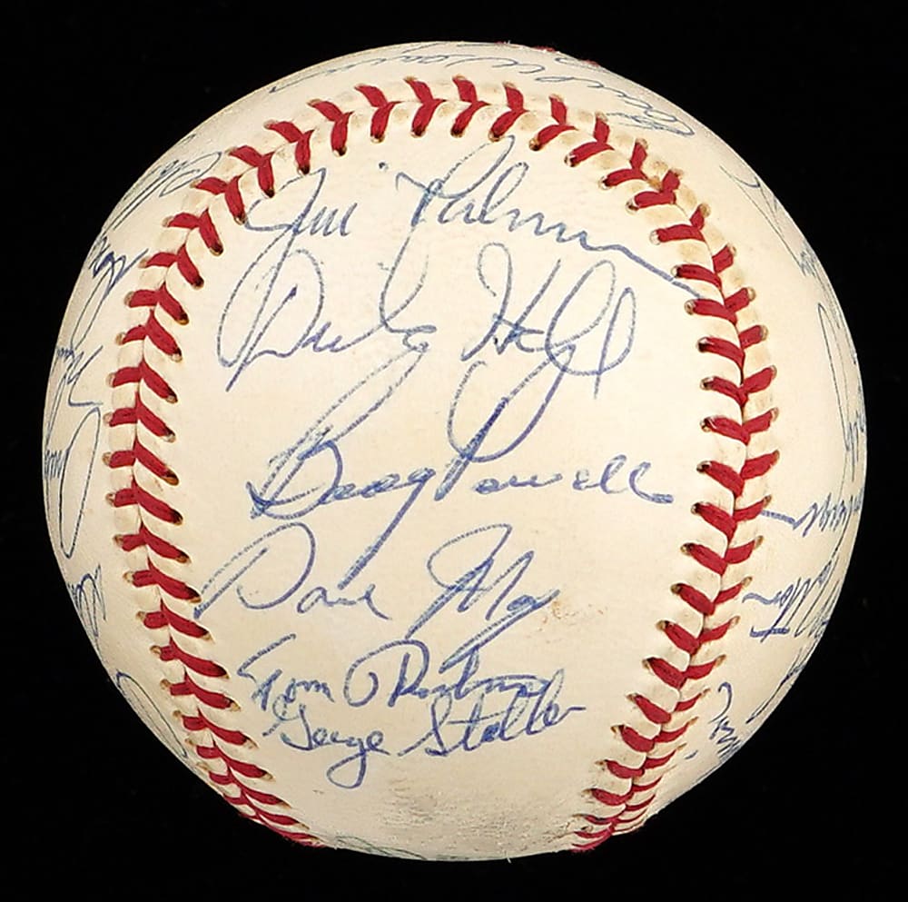 1970 World Champions Baltimore Orioles Team Signed OAL/Cronin Baseball with (27) Signatures Including Palmer, B. Robinson, F. Robinson, Weaver - Full JSA LOA