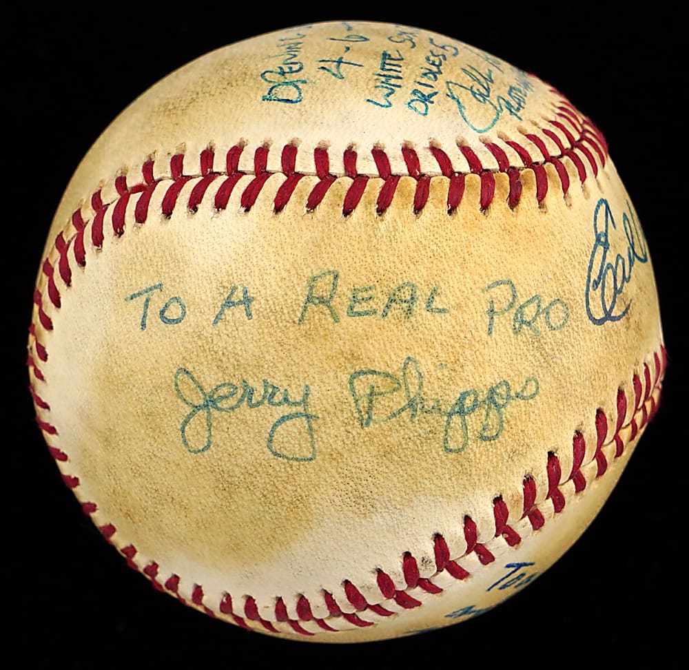 1979 Baltimore Orioles Vs. Chicago White Sox Opening Day Memorial Baseball Signed by Umpire Crew (6) + Earl Weaver