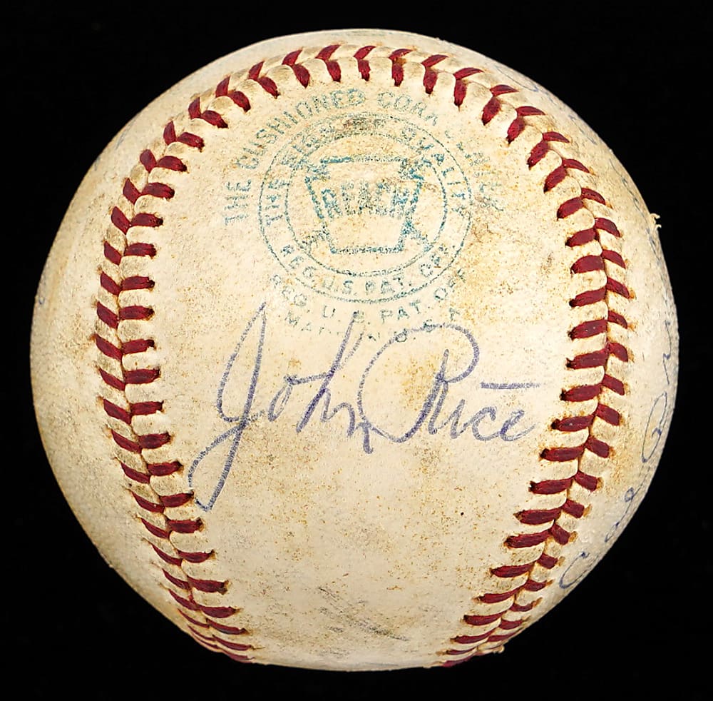 1966 World Series Umpire Crew Signed Baseball with (7) Signatures Including Nestor Chylak