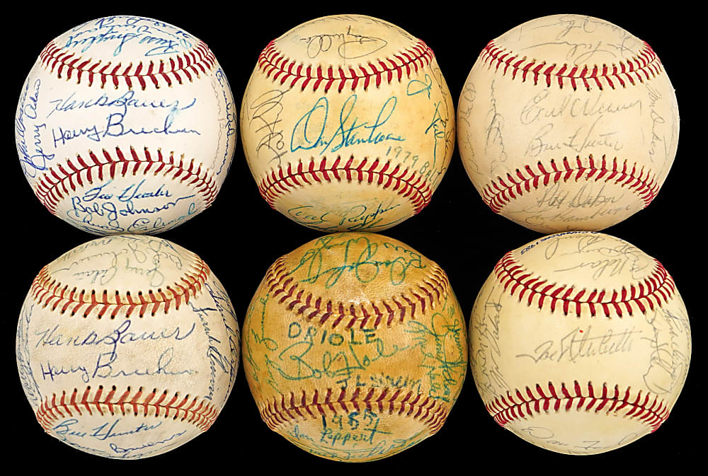 1955-1983 Baltimore Orioles Team-Signed Baseball Collection (6) with 1969 & 1983 World Series Champions