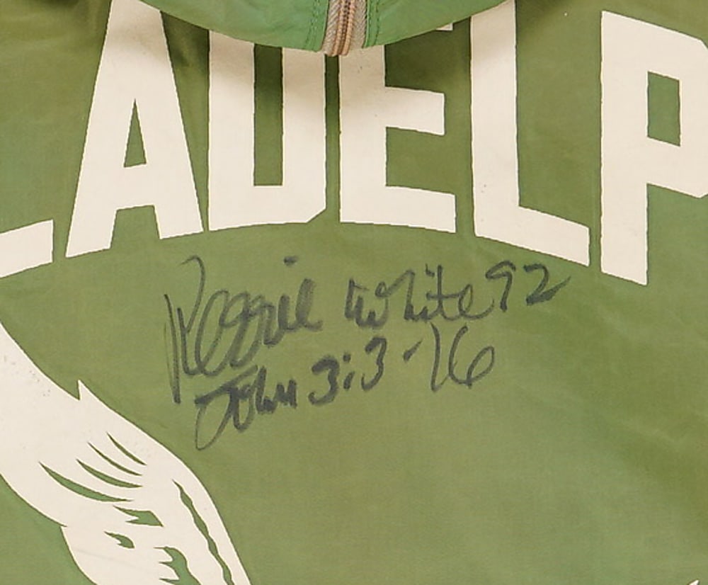 Circa 1990 Reggie White Philadelphia Eagles Signed Game-Worn Sideline Jacket - Full JSA LOA & GF LOA