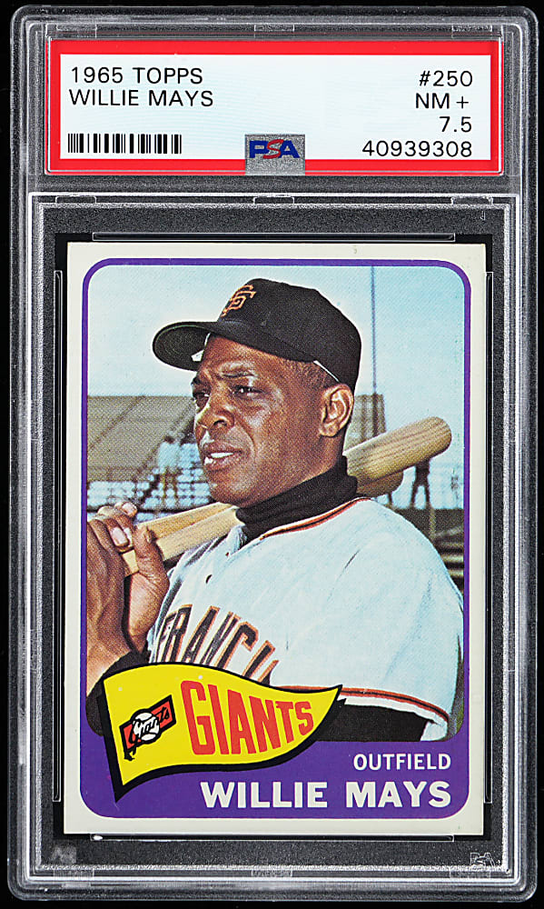 1965 Topps #250 Willie Mays PSA NM+ 7.5