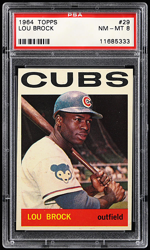 1964 Topps #29 Lou Brock PSA NM-MT 8
