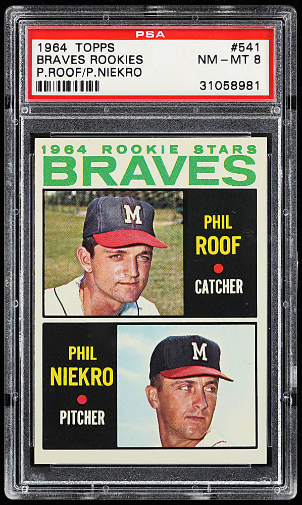 1964 Topps #541 Phil Niekro Rookie PSA NM-MT 8
