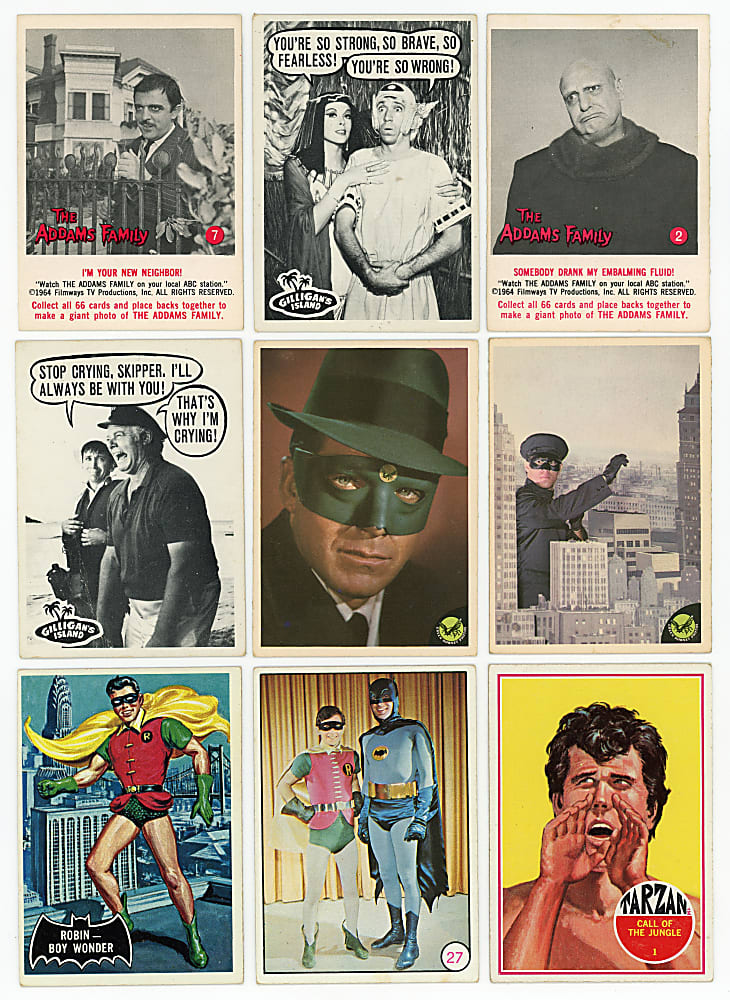 1964-1969 Non-Sport Shoebox Collection (259) with (115) 1966 Topps Batman Assorted Series Cards