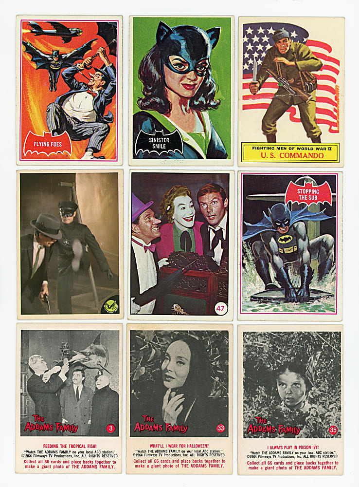 1964-1969 Non-Sport Shoebox Collection (259) with (115) 1966 Topps Batman Assorted Series Cards