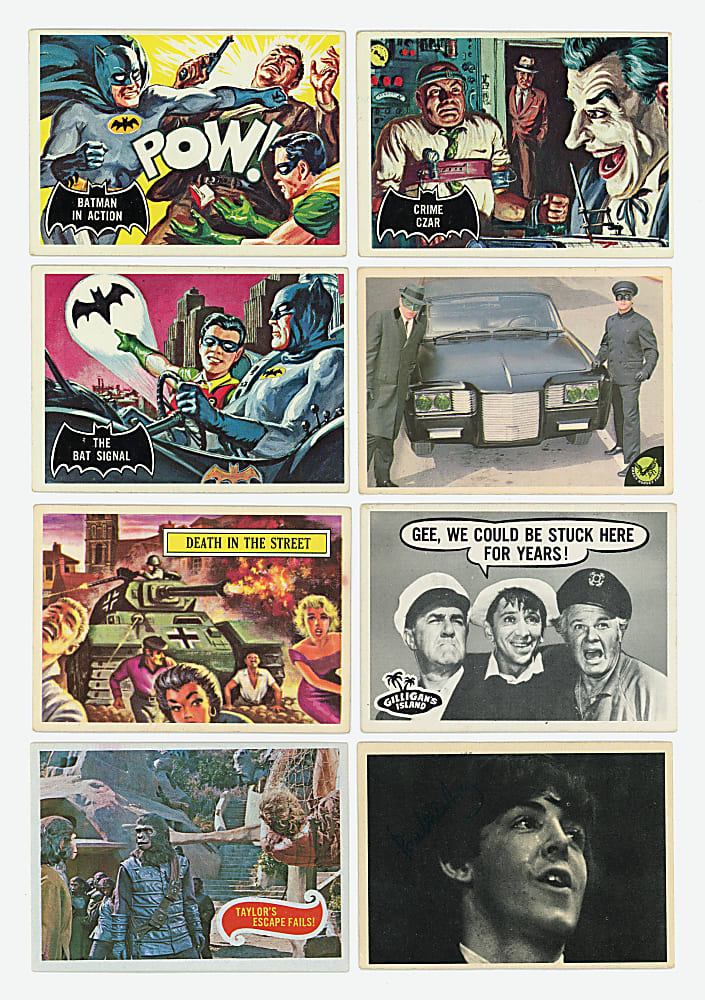 1964-1969 Non-Sport Shoebox Collection (259) with (115) 1966 Topps Batman Assorted Series Cards