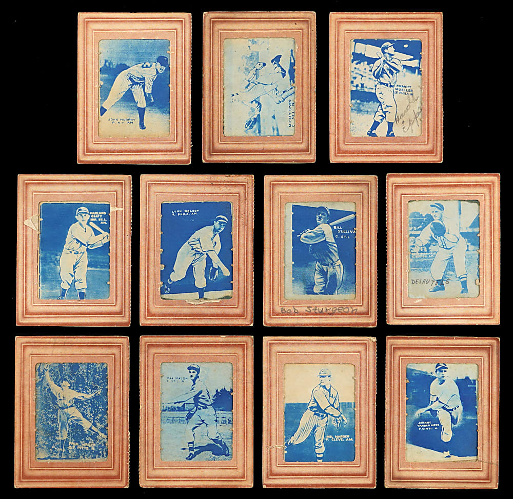 1938 R329 Clopay Foto Fun Collection (11) with Frames Plus (28) Undeveloped Negatives - (6) Total Hall of Famers & Uncatalogued