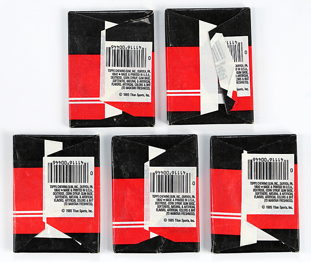 1985 Topps WWF Pro Wrestling Stars Unopened Wax Packs (5)