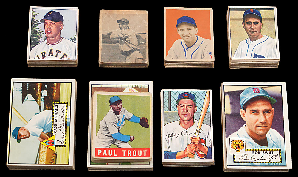 1948-1954 Topps, Bowman & Leaf Shoebox Collection (267) with Several Hall of Famers & Stars