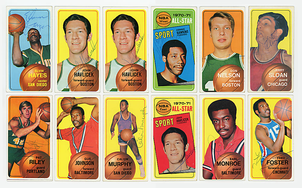 1970-1971 Topps Basketball Signed Partial Set (100/175) with Several Hall of Famers Including #92 Gus Johnson & 2 Dupes