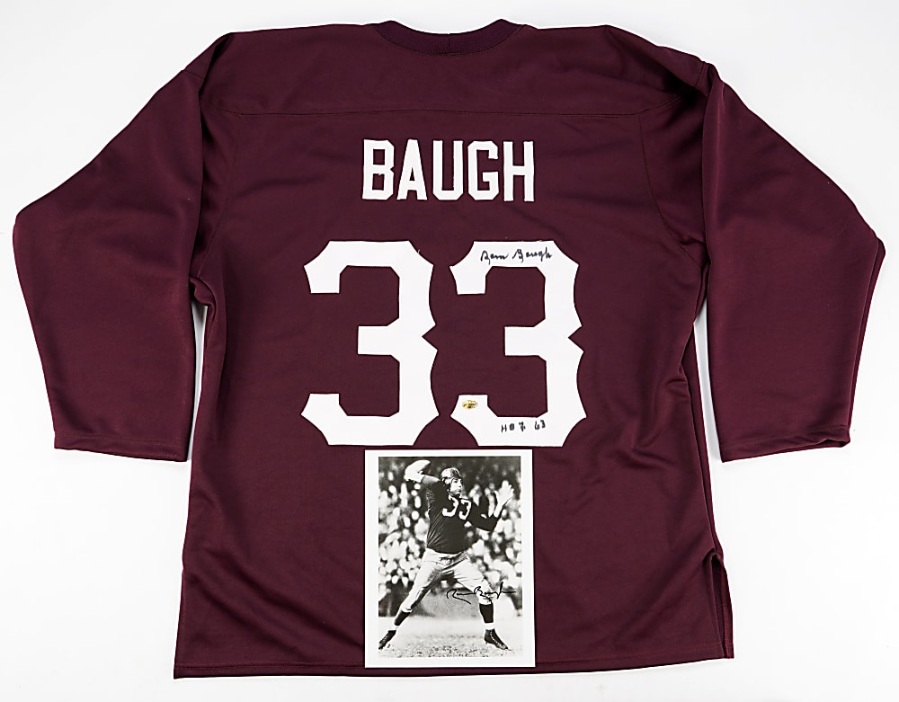 Sammy Baugh Signed Pair with Throwback Jersey & 8x10 Photograph