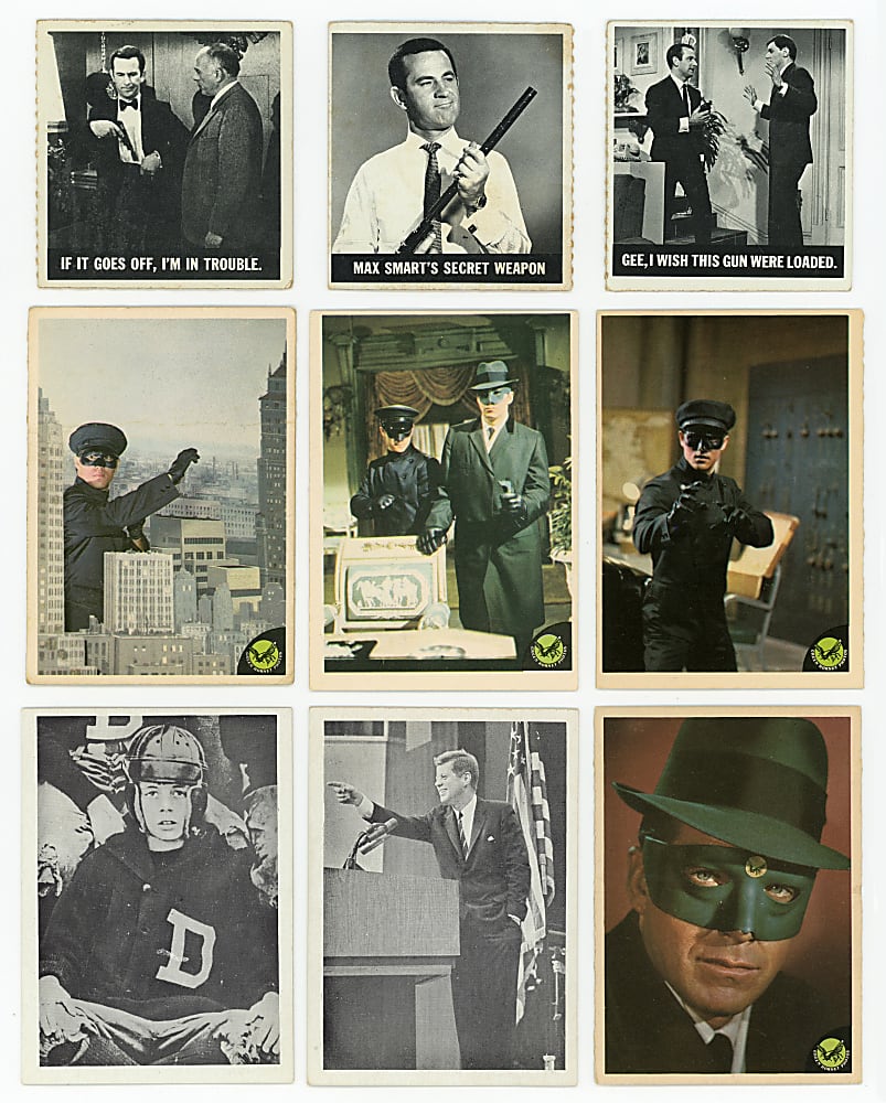 1964-1966 Non-Sport Complete/Near-Complete Sets (3) with Get Smart, Green Hornet & JFK