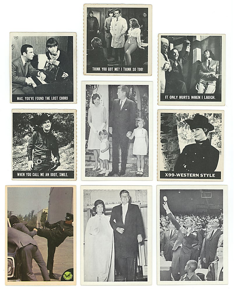 1964-1966 Non-Sport Complete/Near-Complete Sets (3) with Get Smart, Green Hornet & JFK