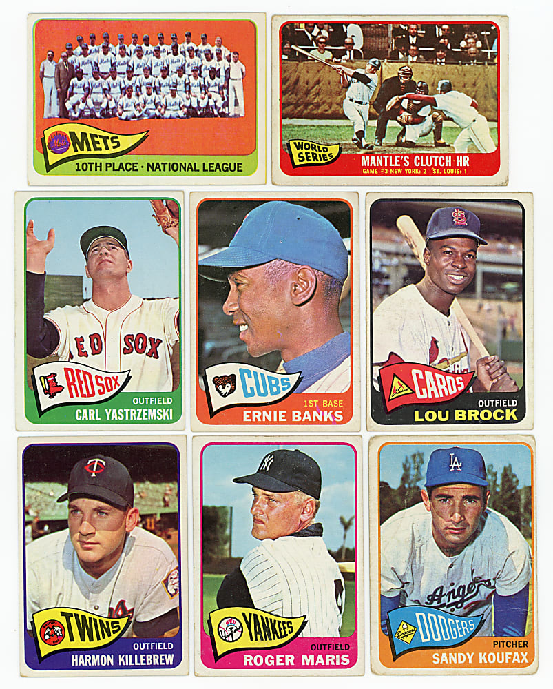 1965 Topps Near Complete Set (594/598) with 4 Mickey Mantle & Hall of Fame Rookies