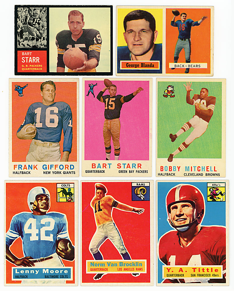 1952-1966 Football Shoebox Collection (596) with (80+) Hall of Famers & Many Stars