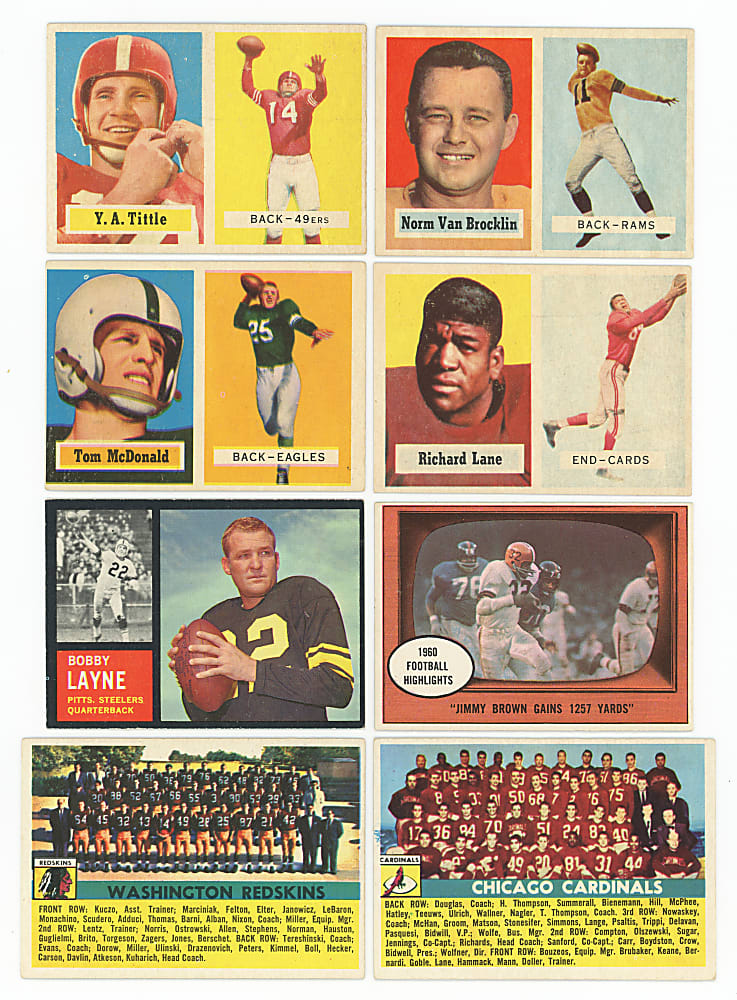 1952-1966 Football Shoebox Collection (596) with (80+) Hall of Famers & Many Stars