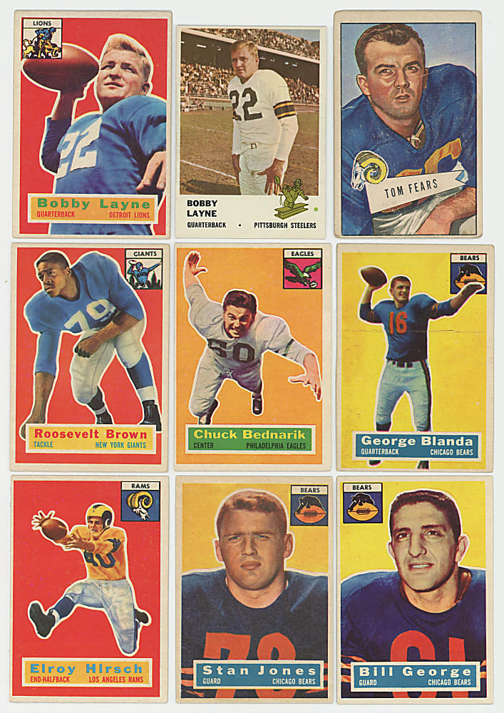 1952-1966 Football Shoebox Collection (596) with (80+) Hall of Famers & Many Stars