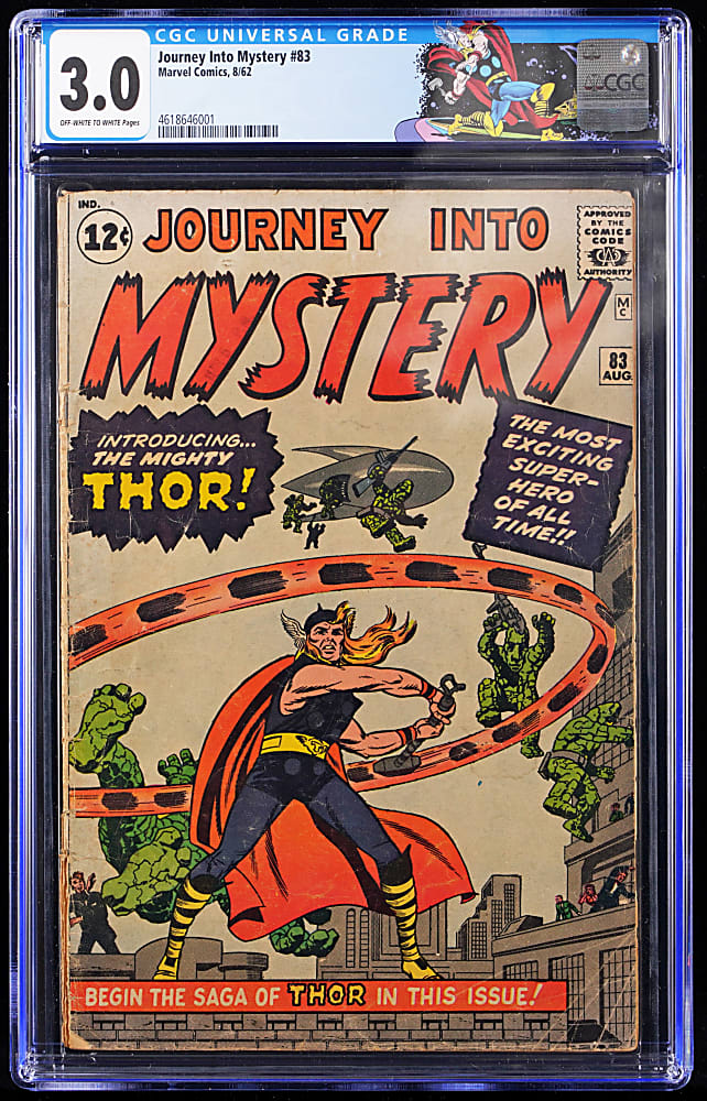 1962 Marvel Journey Into Mystery #83 First Appearance of Thor - CGC 3.0