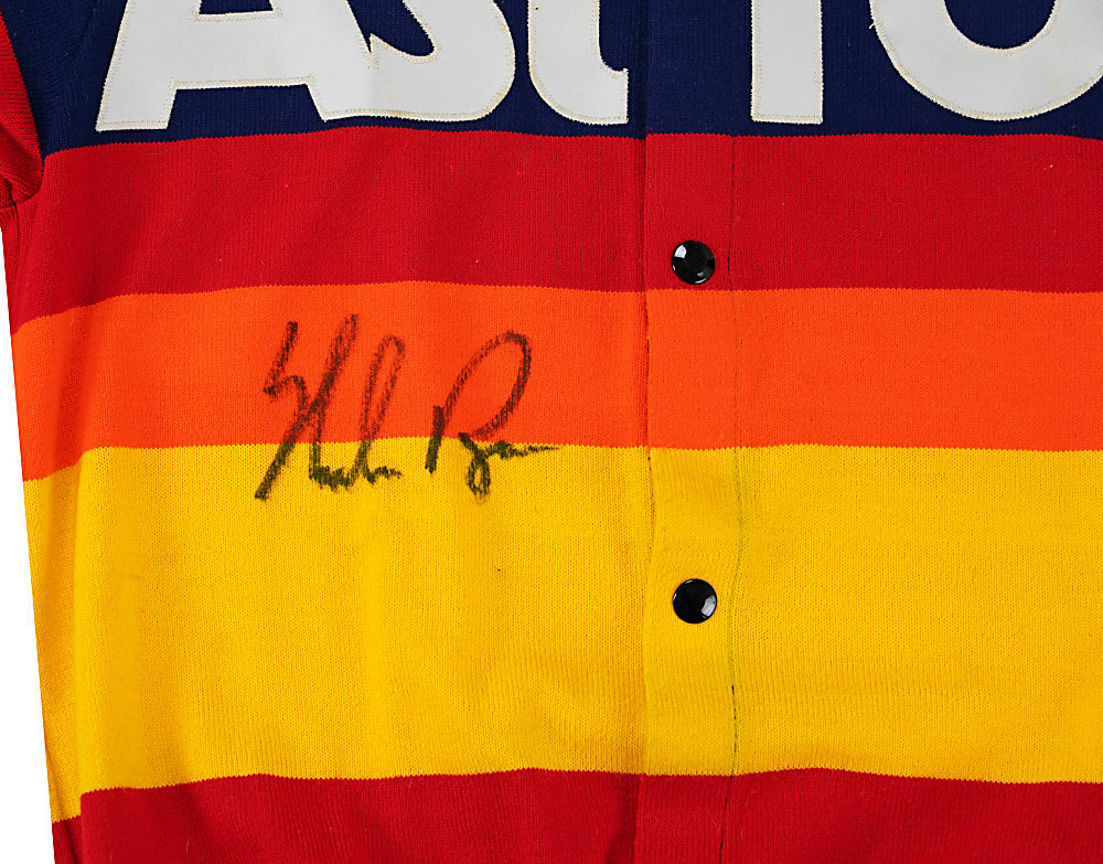 1980s Nolan Ryan Signed Houston Astros Team-Issued Sand Knit Sweater/Cardigan