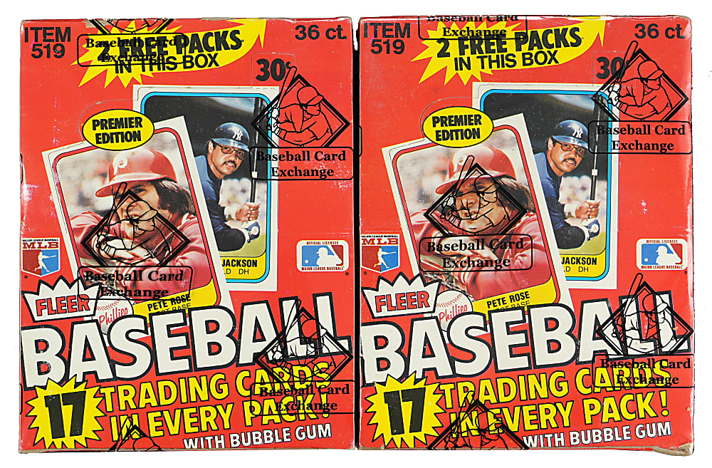 1981 Fleer Unopened Wax Box Pair - BBCE