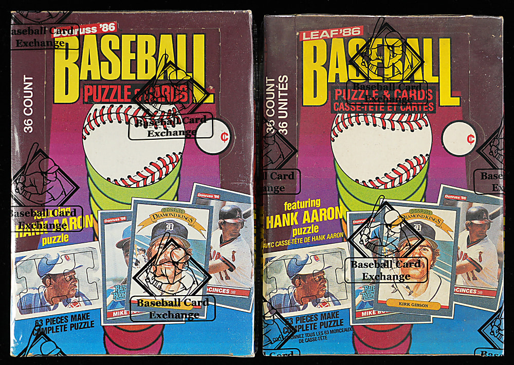 1986 Donruss & 1986 Leaf Unopened Wax Box Pair - Both BBCE