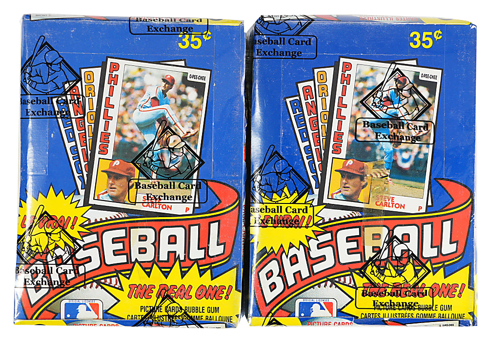 1984 O-Pee-Chee Unopened Wax Box Pair - Both BBCE