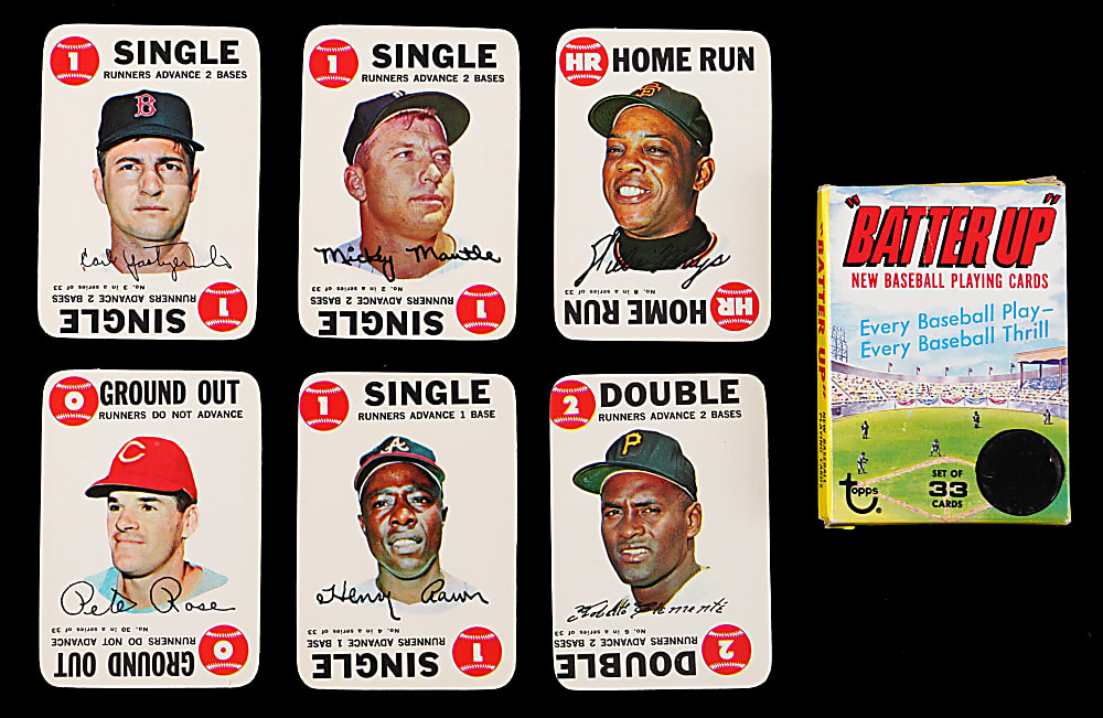 1968 Topps Game Complete Set (33) with Original Topps "Batter Up" Factory Set Display Box